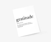 Gratitude Definition Card